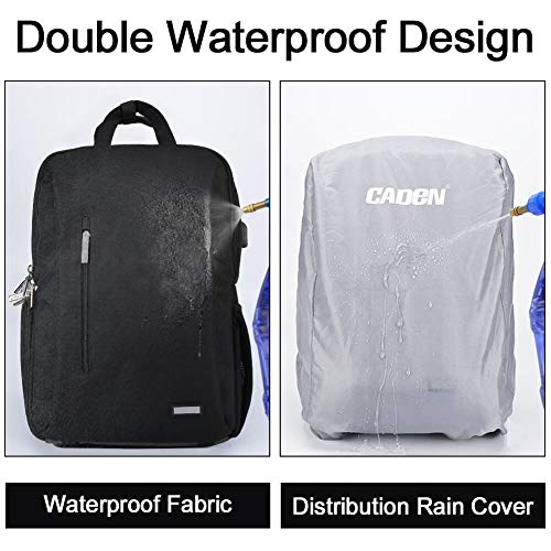 DSLR Camera Backpack Bag Waterproof Anti Theft with 15.6 inch Laptop Compartment