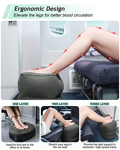 Inflatable Travel Foot Rest Pillow