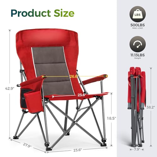Oversized Camping Chair for Adult Lawn Chair for Outdoor Camping (2 Count)