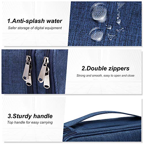 Electronic Bag Travel Cable Accessories Bag Waterproof Double Layer Electronics Organizer Portable Storage Case for Cable