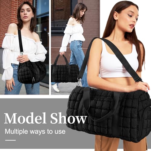 Quilted Travel Duffle Bag Gym Bag for Women