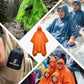 Hooded Rain Poncho Waterproof Raincoat Jacket for Men Women Adults