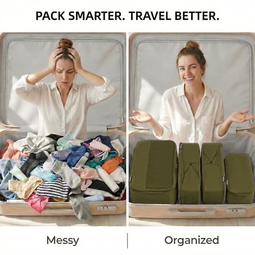 4 Piece Compression Packing Cubes for 3 (4 Count)