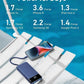 charmast Portable Charger with Built in Cables, Power Bank with Cords Wires, Slim 10000mAh Travel Battery Pack 6 Outputs 3 Inputs 3A Fast Charging for Samsung Google Pixel LG Moto iPhone iPad