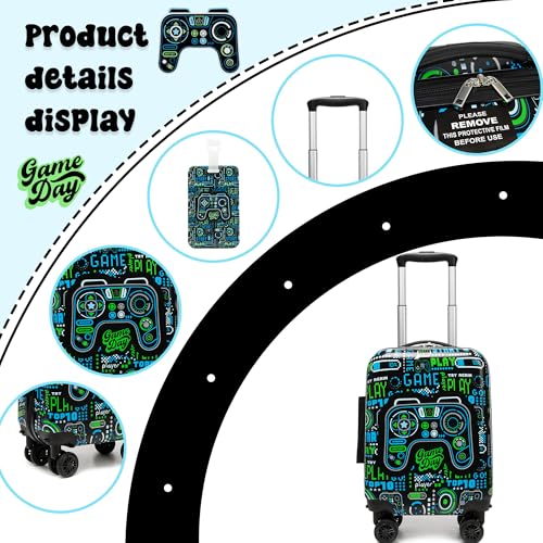 Kids Suitcase Set for Boys Hardside Luggage with Spinner Wheels 2 Piece 16inch Toddler Suitcase for Boys Travel Carry on Luggage Airline Approved (2 Count)