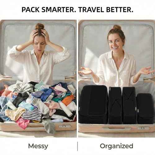 4 Piece Compression Packing Cubes for 3 (4 Count)