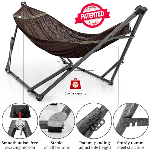 Combo x2 Hammocks with Stand for Outside & Tree Straps