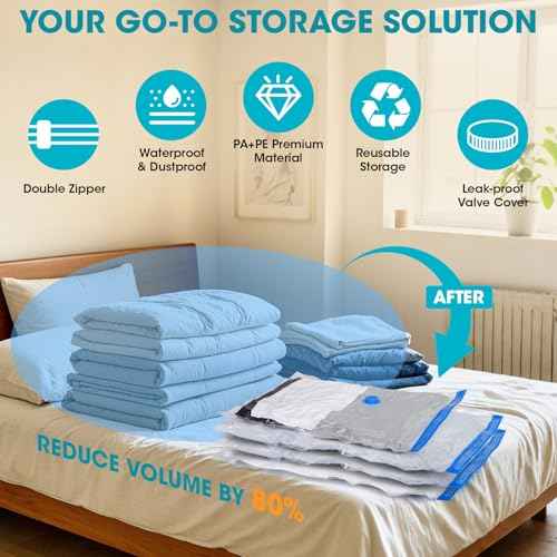 15 Pack Vacuum Storage Bags with Electric Pump (15 Count)