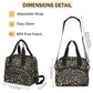 Black Gold Leopard Cheetah Insulated Lunch Bag for Women Men Adult Lunch Tote Bag with Shoulder Strap Reusable Lunch Box Large Containers Thermal Cooler Bag for Work School Picnic Lightweight Handbag (A02:Black Gold Leopard Cheetah)
