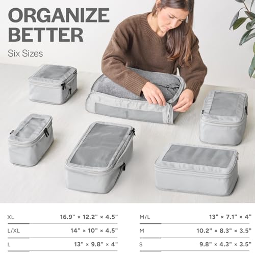 Compression Packing Cubes for Travel (6 Count)