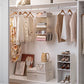 3 Shelf Hanging Closet Organizer with Half Compartment