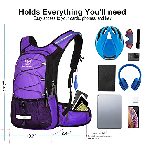 Insulated Hydration Backpack Pack with 3L BPA Free Leak Proof Water Bladder