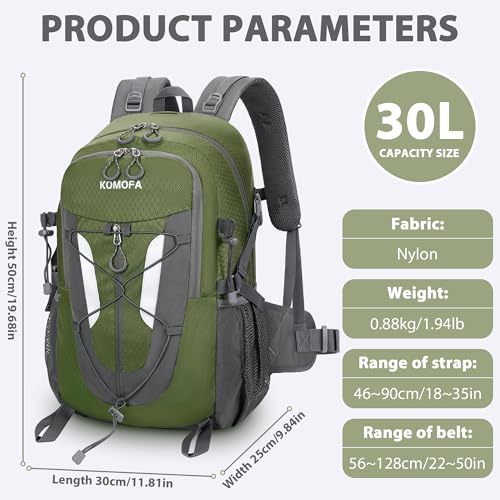 Hiking Backpack 30L Lightweight Travel Daypack Small Day Pack for Men Women Outdoor Camping Backpacking