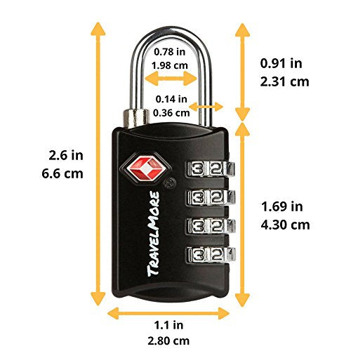 Luggage Locks TSA Approved (5 Count)