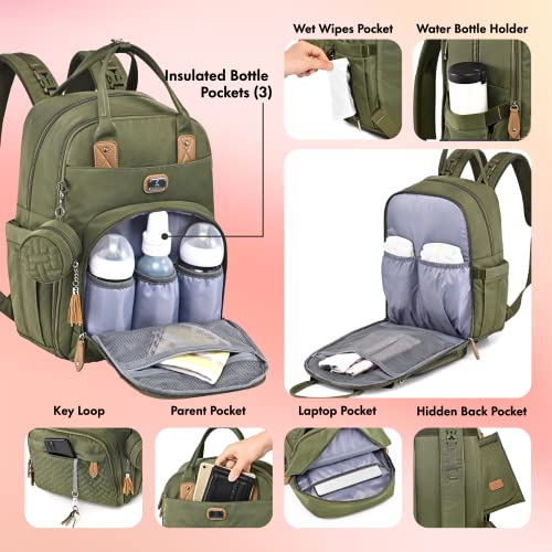 Diaper Bag Backpack with Portable Changing Pad