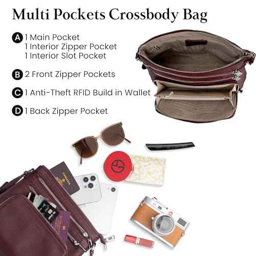 Genuine Leather Crossbody Bags for Women Anti