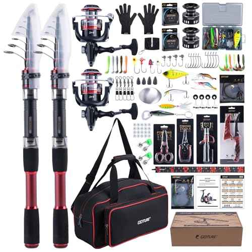2 Pack 9ft 24T Telescopic Rod & Reel Combo for Freshwater Bass