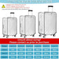 3 Pieces Clear PVC Suitcase Cover Protectors 20" 24" 28" Luggage Cover for Wheeled Suitcase (3 Count)