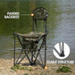 Extra Large Quick Folding Tripod Stool with Backrest Fishing Camping Chair with Carry Strap