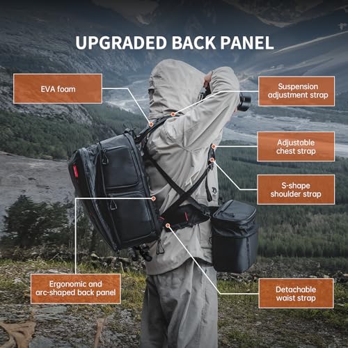 OneMo 2 25L 33L Camera Backpack with Shoulder Bag for Photographer
