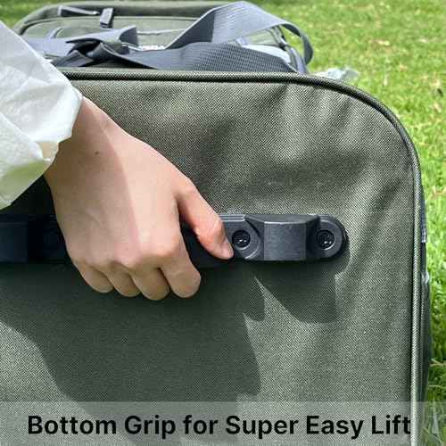 22 inch Carry On 8 Pockets Wheeled Rolling Duffel Bag Water Resistant Luggage Lightweight Travel Suitcase with Retractable Handle