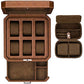 Gift Set 6 Slot Leather Watch Box with Valet Drawer