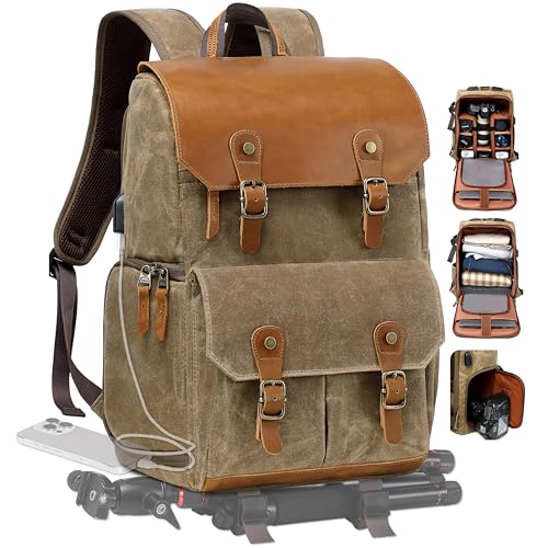 Khaki Camera Backpack