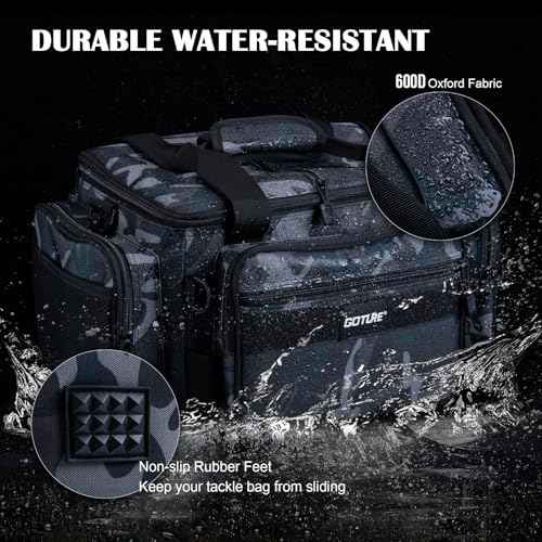 Fishing Tackle Bag with 4PCS 3700 Tackle Boxes