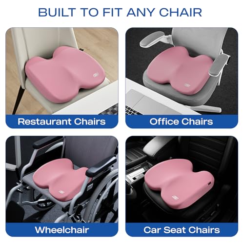 Seat Cushion Ergonomic Memory Foam Cushion for Long Sitting Hours on Office & Home Chair