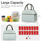 Lunch Bag Lunch Box for Women Adult Men Insulated Quilted Reusable Large Lunch Tote Bag Leakproof Simple Cooler Bag for Work Office Picnic Beach or Travel