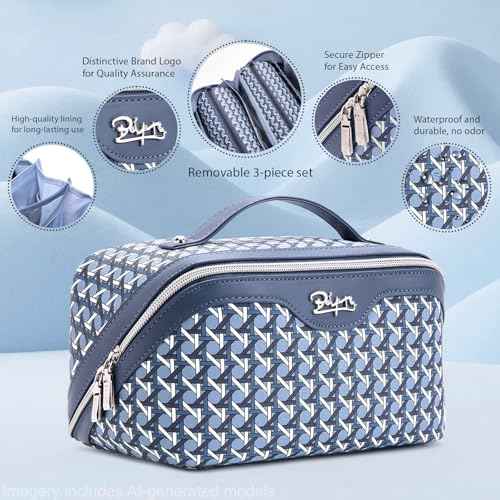 Travel Makeup Bag Cosmetic Bags for Women (3 Count)
