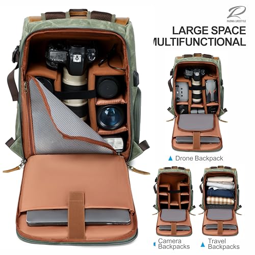 Green Camera Backpack
