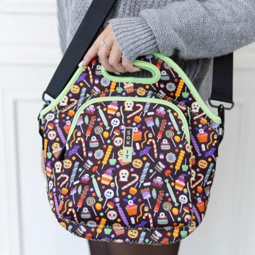 LunchTote Zippered Bag Insulated Neoprene Caddy (Creep It Sweet / X-Large 6.5 Quart Lunch Tote)