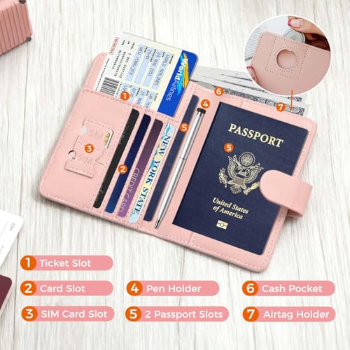 Premium Leather Passport Holder Covers Case