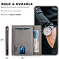 RFID Blocking Slim Bifold Genuine Leather Minimalist Front Pocket Wallets for Men with Money Clip Thin Gift