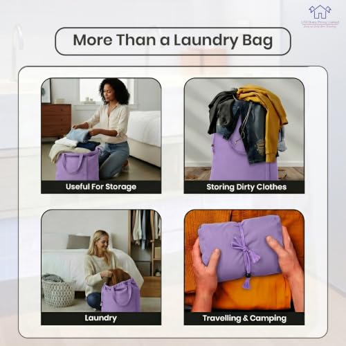 LFH Home Cotton Rich Large Premium Canvas Laundry Bag (6 Count)