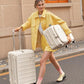 Expandable Top Opening 24 Inch Checked Luggage with Spinner Wheels