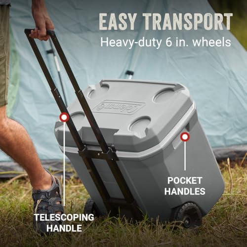 Classic Series Insulated Portable Rolling Cooler with Wheels