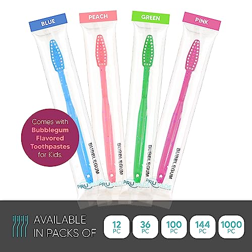 144 Pack Disposable Toothbrushes with Toothpaste (144 Count)