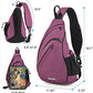 Sling Bag Men Backpack Unisex One Shoulder Bag Hiking Travel Backpack Crossbody with USB Port for Men Women Versatile Casual Daypack