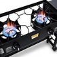 Outdoor Camping Propane Double Burner Stove Cook Cooking Station Stand Picnic BBQ Grill 58