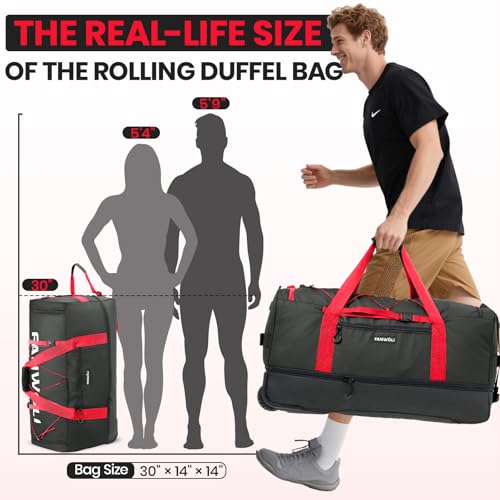 120L Rolling Duffle Bag with Wheels