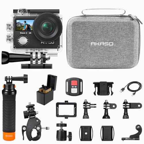 Brave 4 Action Camera with Floating Hand Grip and Carrying Bag Bundle