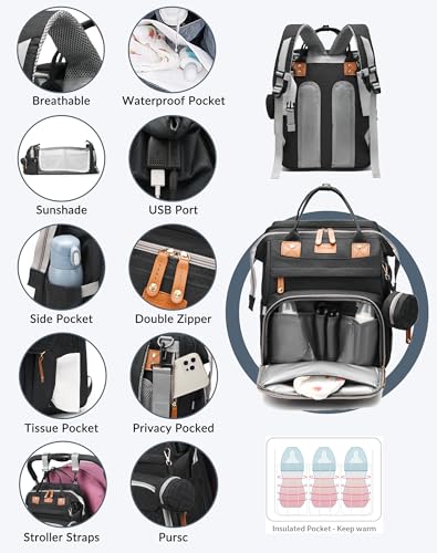 Baby Diaper Bag with Changing Station