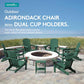 Outdoor Adirondack Chair Set of 6 with Cup Holders (6 Count)