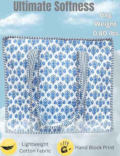 100% Cotton Quilted Tote Bag For Women