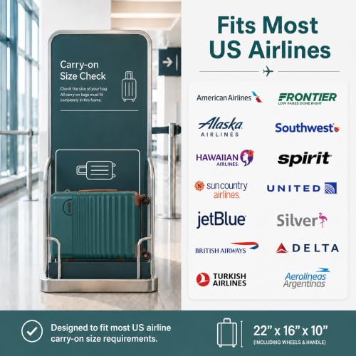 Carry On Luggage 22x14x9 Airline Approved Suitcase with Wheels