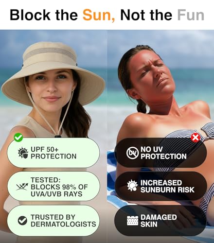Wide Brim Sun Hat for Womens and Mens Sun Hats