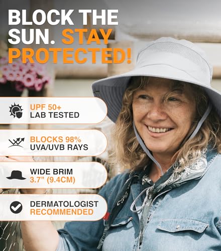 Safari Hat for Men Sun Hats for Women UV Protection UPF 50+ Fishing