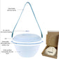kūpaa Bowl & Carrier Duet – Microwave Safe Silicone Lunch Box For Adults– Collapsible, Leakproof, Food-Grade, Reusable To-Go Container (Glacier)